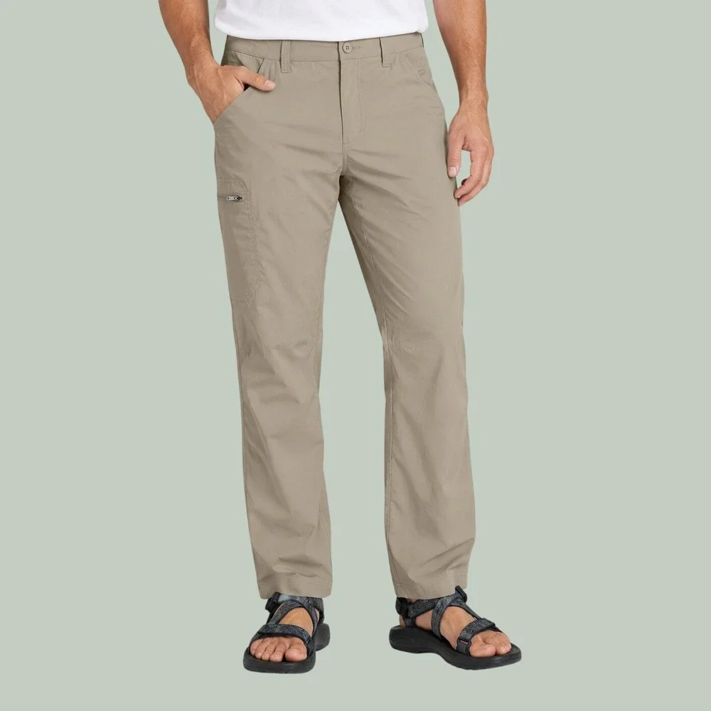 Eddie Bauer Men's First Mr Rainier Hiking Pants Tan UPF 50+Men's Size 40X30 NEW